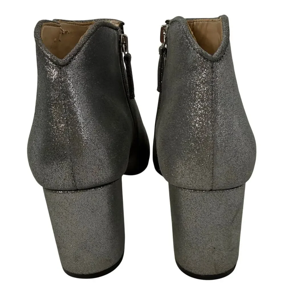 White House Black Market Harper Booties Womens 9.5M Silver Glitter